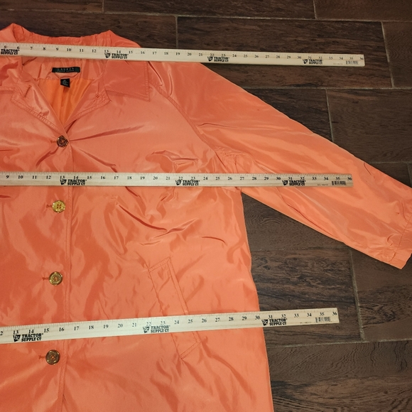 RALPH LAUREN Orange Logo Button Single Breasted Lightweight Trench Coat 3-XL - Picture 12 of 16